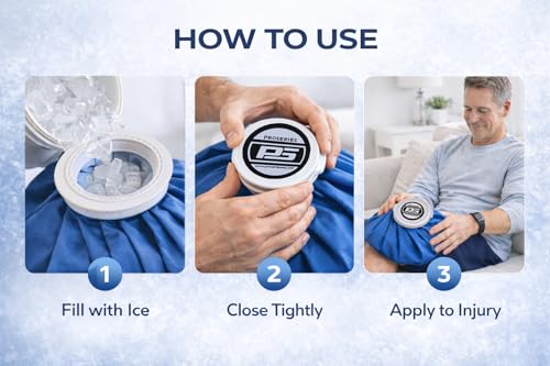 PRO Series RxICE - 11" Large Reusable Ice Bag - 4" Super Wide Mouth - Blue Camo Hot and Cold Therapy for Injuries - Cold Compress with Refillable Real Ice Pack - Use on Head, Knee, Ankle, More - color: Blue Camo 11"
