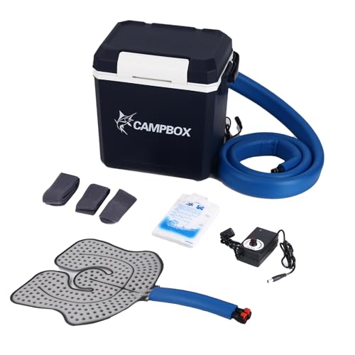 Cold Therapy Machine with Speed Control Ice Machine for Knee After Surgery, Knee Replacement Recovery System, Cryotherapy Pain Relief with Universal Compression Pad for Shoulder, Hip and Ankle (Blue) - color: Blue
