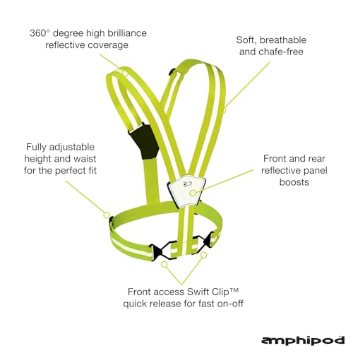 Amphipod Xinglet Vest, High Visibility Reflective Safety Vest - color: Hi-viz Green