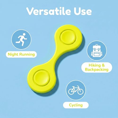 Running Reflector 2Pack 0.3oz Suede Reflective Magnet Clip, Colorful Visibility Gear for Night Cycling, Sleeves & Backpacks
