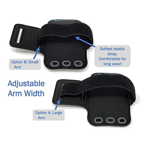 Sports Armband Workout Cover Gym Case Neoprene Sweat and Water Resistant Reflective [Touch Screen] Black Compatible with OnePlus 6T
