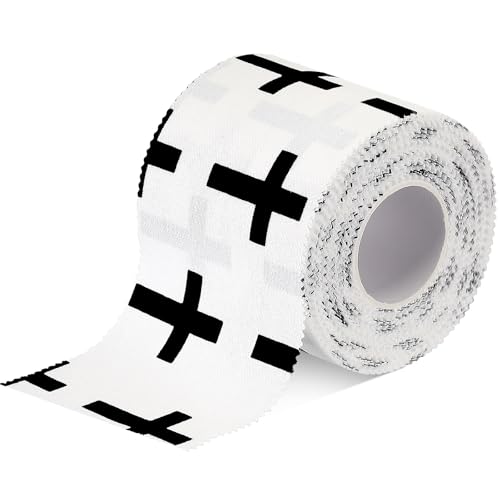 TrelaCo 1 Pcs Cross Wrist Tape Christian Athletic Tape, White - color: White