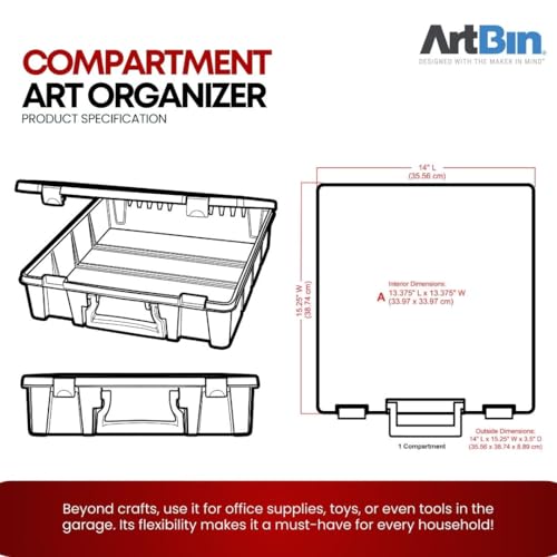 ArtBin Super Satchel 1-Compartment Craft Storage Box, Aqua - color: Aqua