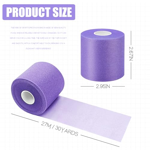 2.75‑Inch 30‑Yard Purple Athletic Pre‑Wrap Tape - color: Purple
