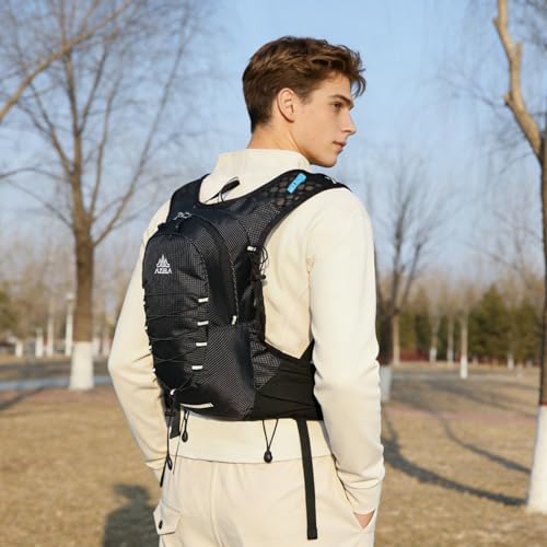 TRIWONDER Hydration Vest Running Backpack for Men & Women, Water Pack for Hiking, Camping, Climbing & Cycling, Lightweight Daypack - color: 05 Black - Vest Only