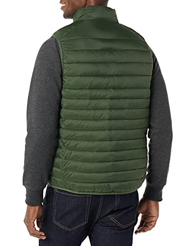 Amazon Essentials Men's Lightweight Water-Resistant Packable Puffer Vest - color: Dark Olive, size: X-Small