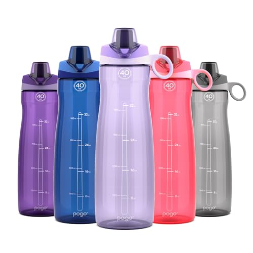 Pogo 40oz Plastic Water Bottle with Chug Lid and Carry Loop, Lilac - color: Lilac, size: 40 Ounces