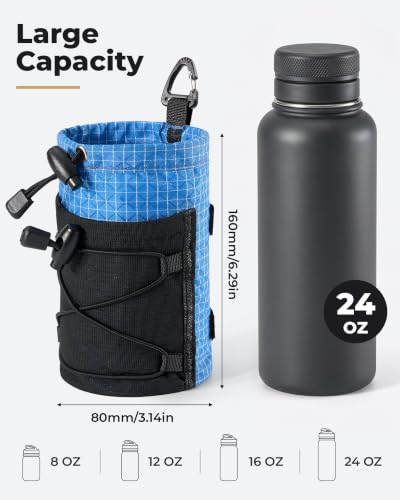 HowFly Backpack Water Bottle Holder for Backpack Straps Bottle Holder Pouch - color: Blue