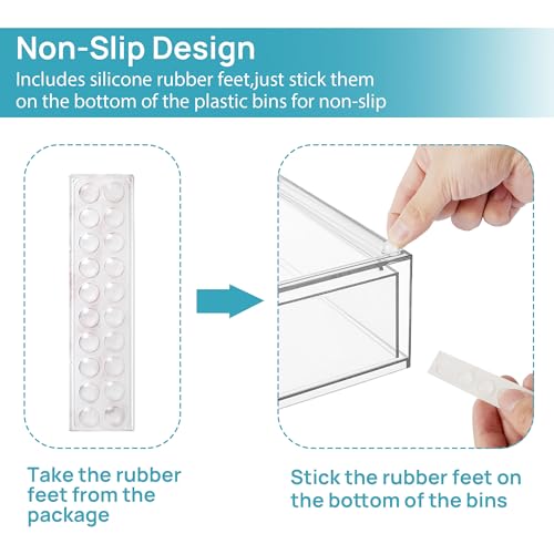 Vtopmart 12.1''W Clear Stackable Storage Drawers,3 Pack Acrylic Plastic Organizers Bins for Makeup Palettes, Cosmetics, and Beauty Supplies,Ideal for Vanity, Bathroom,Cabinet,Desk Organization - style: Wide-3pack-Clear