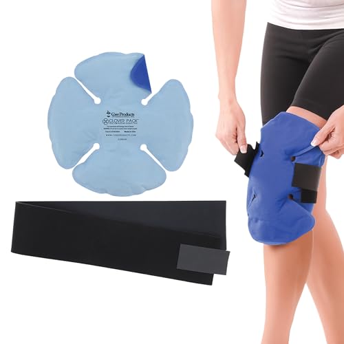Reusable Hot & Cold Therapy Pack for Knee, Back, Shoulder & Ankle Pain (One Size) - size: Clover 11.5 x 11.5 Inch