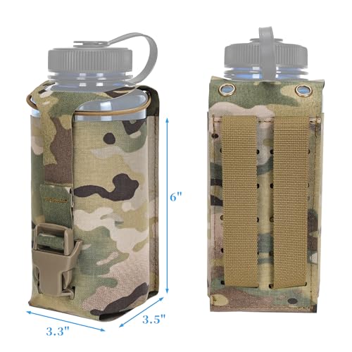 Water Bottle Pouch Molle,Water Bottle Holder with Quick Release Buckle for 32oz Water Bottle,Water Bottle Carrier for Backpack Belt Vest - color: CP