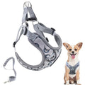 Dog Harness with Leash Set, No Pull Adjustable Step in Pet Vest - color: Gray-2, size: XS