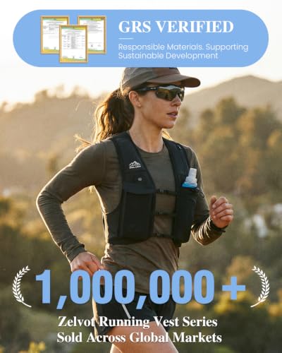 Zelvot Running Vest for Women Men, Touchscreen Phone Pocket - color: Black, size: X-Small-Small