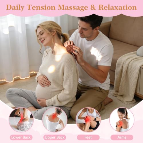 Gwabee 2 Pcs Massage Birthing Balls, Acupressure Balls for Labor Pain - color: Cedarwood Ball
