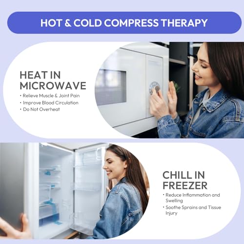 Microwavable Heat Pad for Neck and Shoulders, Warm Compress Wrap, Grey - color: Heat Pad06 -Grey