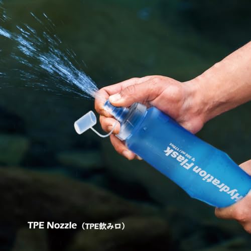TRIWONDER Running Water Bottle Handheld Plastic Flask Hydration Vest Packs Waist Belt Replacement for Runners Marathon Cycling Hiking - color: 03 Soft Flasks - Blue - 250ml/8.45oz - 2 Packs