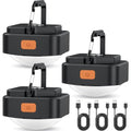 FLY2SKY 3 Pack LED Rechargeable Camping Lights Tent Lantern Mini Emergency - style: 3 Pcs Black