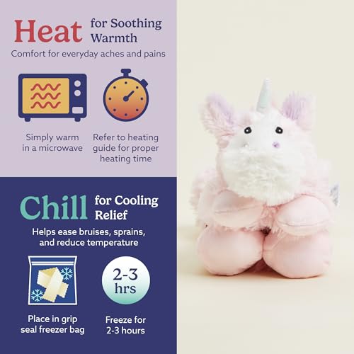 warmies Microwavable Neck & Shoulder Wrap, Weighted Neck Heating Pad, 2 lb