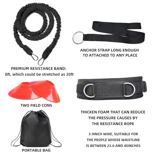 Running Resistance Bands, 80lb Speed and Agility Training Equipment