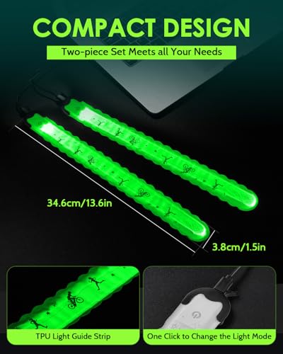 Fitense Rechargeable LED Armband 2-Pack, High Visibility Running Gear for Night Safety, 5 Colors & 3 Modes Light Up Wristbands for Night Walking, Cycling, Gift for Women Men Kids - style: Wave