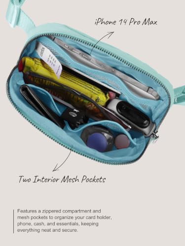 ODODOS Unisex Mini Belt Bag with Adjustable Strap Small Fanny Pack for Workout Running Traveling Hiking, Icing Blue - color: Icing Blue