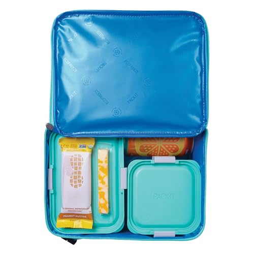 PackIt Freezable Classic Lunch Box, Retro Wave - color: Retro Wave