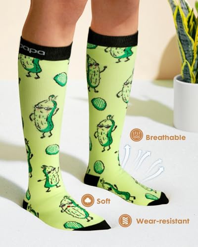 Cute Compression Socks for Women - color: Nature Design, size: Large-X-Large