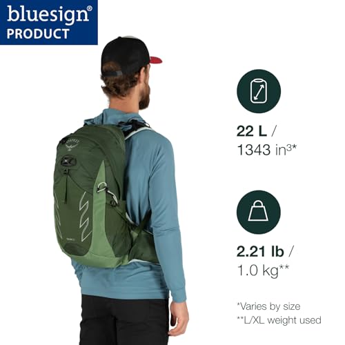 Osprey Talon 22L Men's Hiking Backpack with Hipbelt, Stealth Black, L/XL - color: Stealth Black, size: Large-X-Large