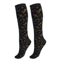 Compression Socks Women Knee High Support Circulation Stockings for Running Cycling Flying - color: Insect