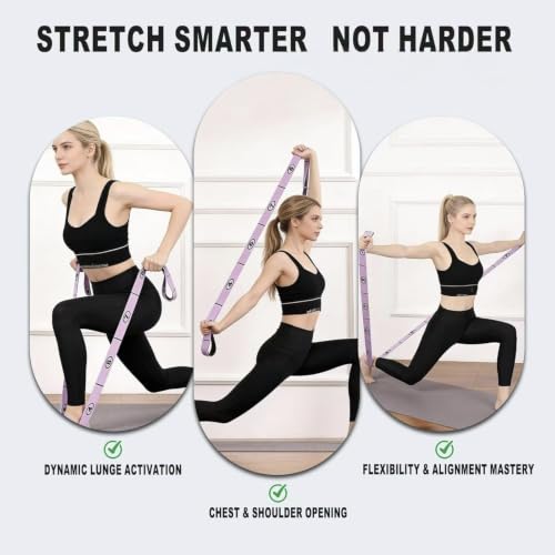 Stretch Bands 3 Pack with 8 Loops for Flexibility Training