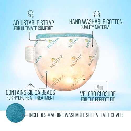 NOVEHA Express Warm Compress Individual Eye Mask | Moist Hot Technology for Sensitive Dry Eyes - Relieves Stye & Pink Eye - Reusable Heat Water Treatment for Irritated Eyes and Eyelid Lumps - color: One Eye