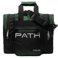 Pyramid Path Pro Deluxe Single Bowling Ball Tote - Holds One Ball, One Pair Shoes Up to Mens 15 - color: Hunter Green