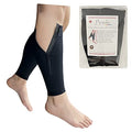 Presadee Shin Premium 20-30 mmHg Firm Compression Leg Calf Sleeve With Zipper (Black, 4X-Large) - color: Black, size: 4X-Large