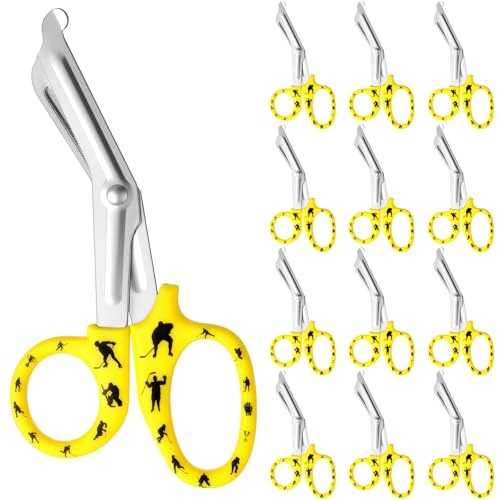Chumia 12 Pack Hockey Tape Scissors, 5.7" Heavy Duty Athletic Tape Cutter - style: Hockey Style