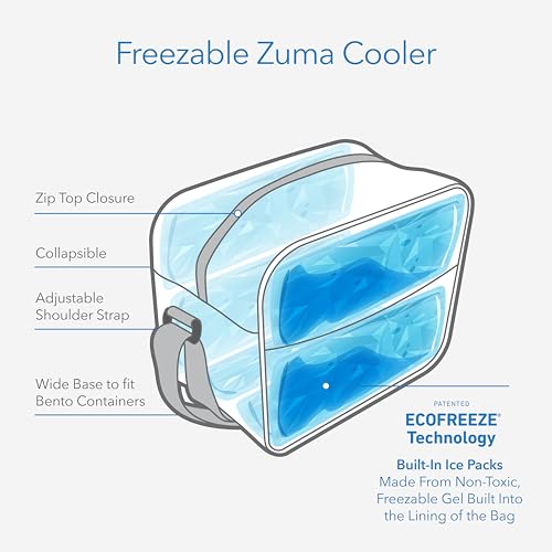 PackIt Freezable Zuma Can Cooler, Built with EcoFreeze Technology, Collapsible, Reusable, Zip Closure with Adjustable Shoulder Strap, Fits 15, 12 Oz Cans - color: Lemonade