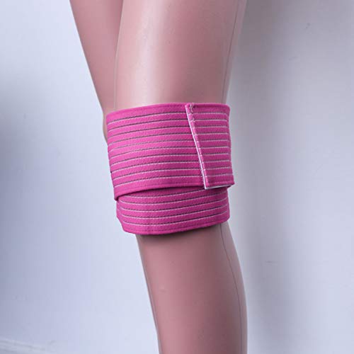 Wrist Brace Elastic Wrap Brace Sleeve Support 120cm Ankle Wrist Knee Calf Thigh Wraps Strap for Sports Gym Weightlifting Fitness Running Wrist Wraps - color: Pink