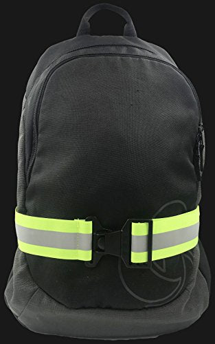 Reflective Belt for Running Army PT Belt Reflective Running Gear - color: Green Belt + Bag