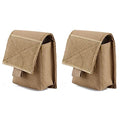 Azarxis Tactical Mini Belt Pouches, Multi-Purpose Small Battery Case Compact Utility EDC Card Slot Holder Waist Bags Military Molle Pack Sundries Storage Pack - color: #01 Khaki - 2 Pack