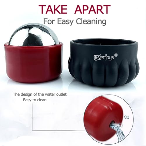 Massage Ice Roller Ball Cold & Heat Therapy Tissue Relief Muscle Recovery - color: Black and Red