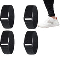 4 Pcs Black Elastic Ankle Straps Cycling Pant Leg Straps Adjustable Safety Band Boot Blousers for Climbing Fishing Outdoor Sport