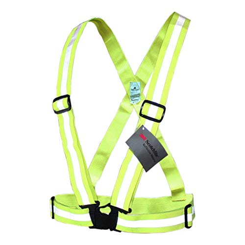 Salzmann Adults Reflective Cross Belt | Hi Vis Adjustable Safety Harness - color: Yellow (Adult)