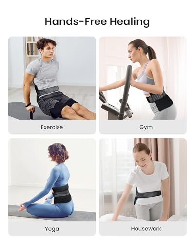 Koonie 2 Extra Large Ice Pack for Back Pain Relief with Extension Strap, Cold and Hot Packs for Injuries, Reusable Lower Back Ice Pack Wrap for Lumbar Surgery, Sciatica, Herniated Disc, Coccyx Pain - size: Extra Large