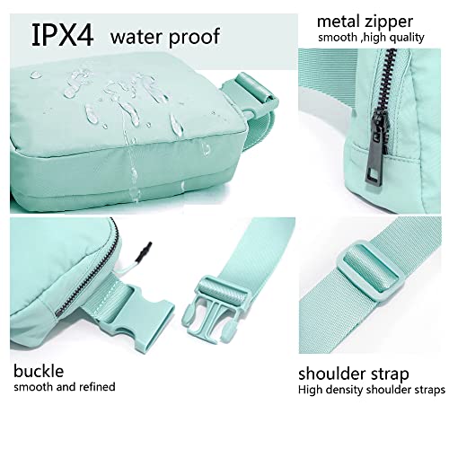 Fanny Belt Bag Waist Pack Crossbody Bags Bum Bag for Running Hiking Travel Workout Adjustable Strap for Women (light blue) - color: light blue