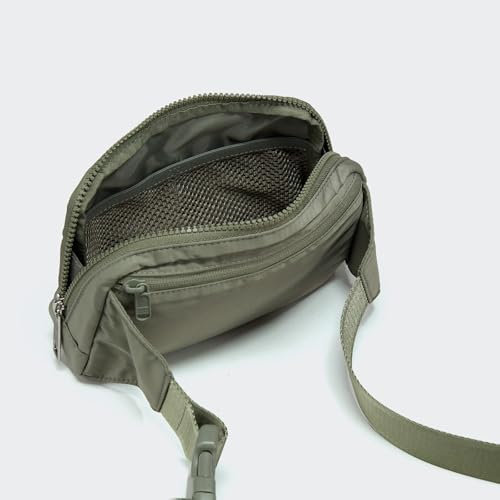 Pander Belt Bag Large 2L, Nylon Fanny Pack Purse for Women and Men with Adjustable Strap - color: Grey Sage