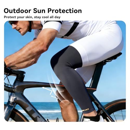 Copper Leg Compression Sleeve for Men & Women [360° Full Compression ] - style: Black-L/XL