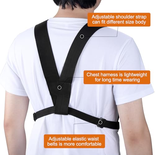 Radio Chest Harness Chest Front Pack Pouch Holster Vest Rig for Two Way Radio Walkie Talkie(Rescue Essentials) - color: Black 02