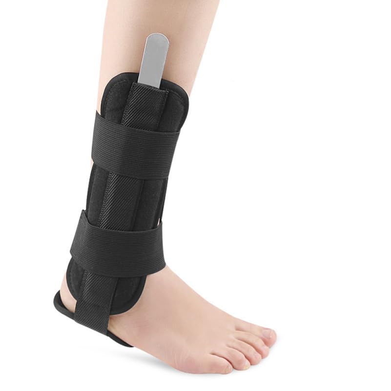 MAGICLULU Ankle Splint Aluminum Nylon size L Black