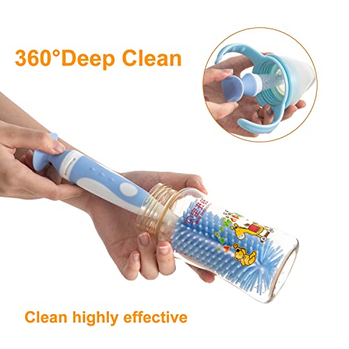 Chemimoso Baby Bottle Brush, Water Bottle Brush Cleaner, Cup Brush - color: Yellow 1