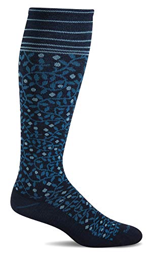 Sockwell Women's New Leaf Firm Graduated Compression Sock - color: Navy, size: Medium-Large