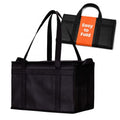 NZ home Insulated Food Delivery Bag, Grocery Cooler & Catering Tote - color: Black, size: Large